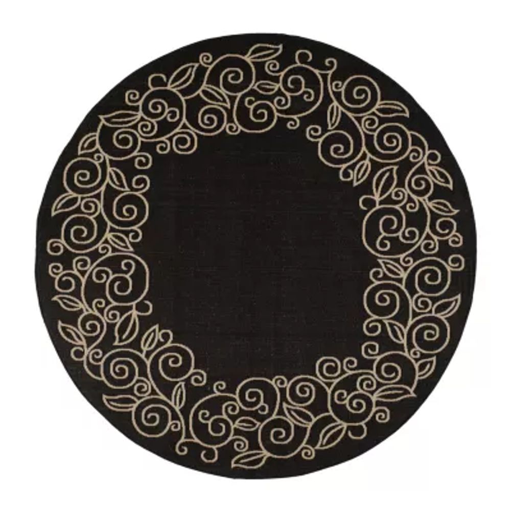 Safavieh Kiaran Floral Indoor Outdoor Round Area Rug