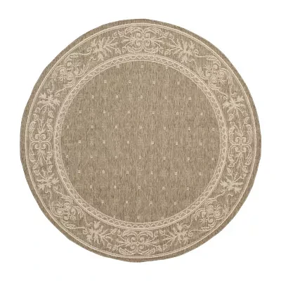 Safavieh Oakley Oriental Indoor Outdoor Round Area Rug