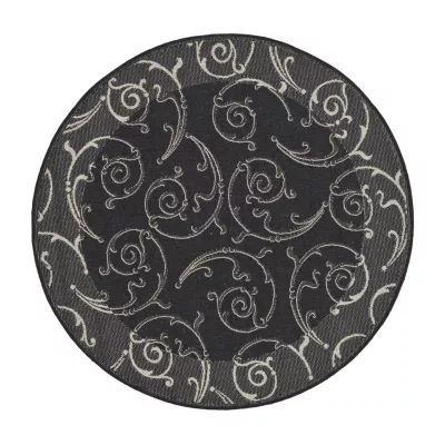 Safavieh Torvald Oriental Indoor Outdoor Round Area Rug