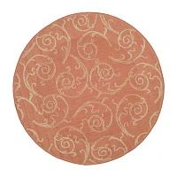 Safavieh Torvald Oriental Indoor Outdoor Round Area Rug