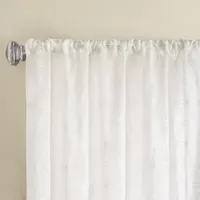 Madison Park Kida Embroidery Sheer Rod Pocket Back Tab Single Curtain Panel