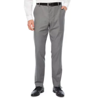 J. Ferrar Ultra Comfort Medium Gray Super Slim Fit Stretch Suit Pants