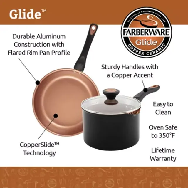 Farberware Glide Copper Ceramic 2-pc. Nonstick Frying Pan, Color