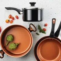 Farberware Glide Copper Ceramic 10-pc. Nonstick Cookware Set