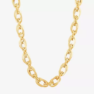 Made in Italy Womens 14K Gold 18 Inch Link Necklace