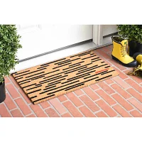 Calloway Mills Black And Red Outdoor Rectangular Doormats