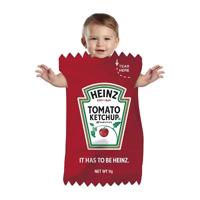 Baby Unisex Heinz Ketchup Packet Bunting Costume