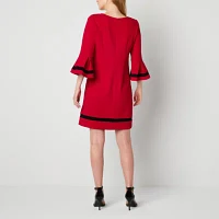 R & K Originals Womens 3/4 Sleeve Shift Dress