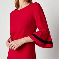 R & K Originals Womens 3/4 Sleeve Shift Dress