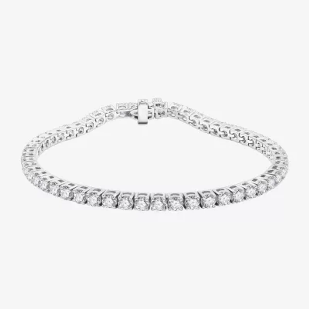 (H-I / Si2-I1) 7 CT. T.W. Lab Grown White Diamond 10K or 14K Yellow Gold 7.25 Inch Tennis Bracelet