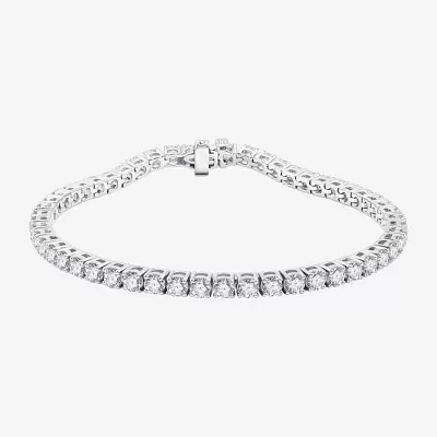 (H-I / Si2-I1) 7 CT. T.W. Lab Grown White Diamond 10K or 14K Yellow Gold 7.25 Inch Tennis Bracelet