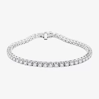 (H-I / Si2-I1) 7 CT. T.W. Lab Grown White Diamond 10K or 14K Yellow Gold 7.25 Inch Tennis Bracelet