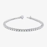 (H-I / Si2-I1) 7 CT. T.W. Lab Grown White Diamond 10K or 14K Gold 7.25 Inch Tennis Bracelet