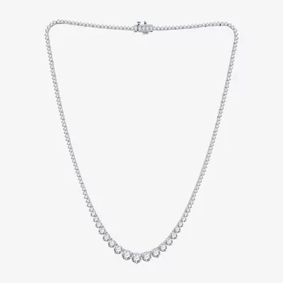 10 CT.T.W. (H-I / I1) Womens Lab Grown Diamond Tennis Necklace Gold