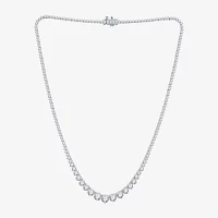 10 CT.T.W. (H-I / I1) Womens Lab Grown Diamond Tennis Necklace Gold