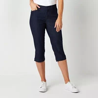 St. John's Bay Womens Secretly Slender Mid Rise Capris