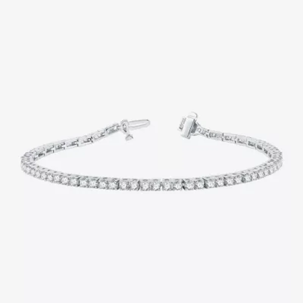 3 CT. T.W. Natural White Diamond 10K or 14K Gold 7.25 Inch Tennis Bracelet