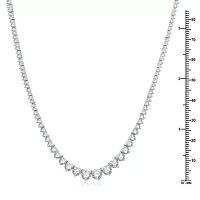 7 Ct.T.W. (H-I / I1) Womens Lab Grown White Diamond 10K or 14K Yellow Gold Tennis Necklaces