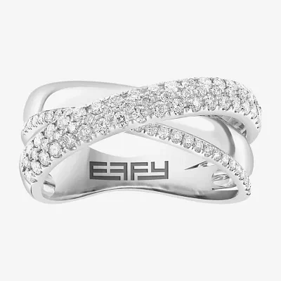 Effy  (G-H / Vs1-Vs2) Womens 3/4 CT. T.W. Lab Grown White Diamond 14K White Gold Cocktail Ring