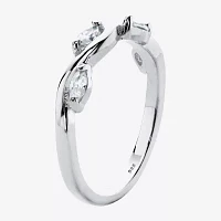 Diamonart 2MM 3/8 CT. T.W. White Cubic Zirconia Sterling Silver Diamond Band