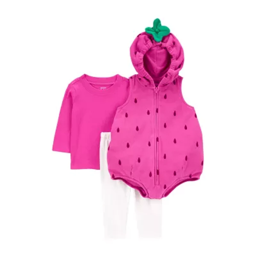 Baby Girls Strawberry 3-Pc. Baby Girls Costume 3-pc. Costume