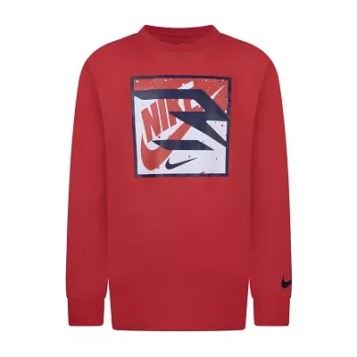 Nike 3BRAND by Russell Wilson Big Boys Crew Neck Long Sleeve Graphic T-Shirt