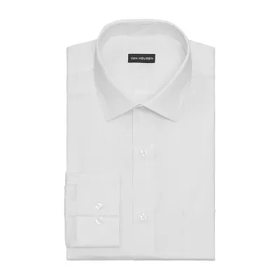 Van Heusen Everyday Defense Mens Regular Fit Stretch Fabric Wrinkle Free Long Sleeve Dress Shirt