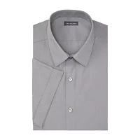 Van Heusen Poplin Mens Regular Fit Easy Care Short Sleeve Dress Shirt