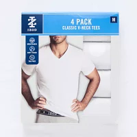 IZOD Mens 4 Pack Short Sleeve V Neck T-Shirt