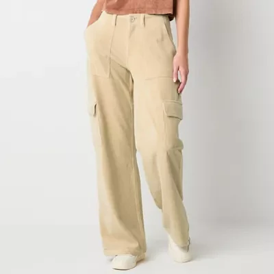 Arizona Low Rise Loose Fit Womens Straight Corduroy Pant - Juniors