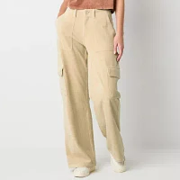 Arizona Low Rise Loose Fit Womens Straight Corduroy Pant - Juniors