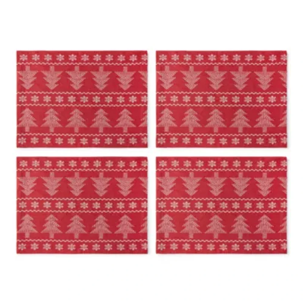 North Pole Trading Co. Nordic Christmas 4-pc. Placemats