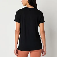 Xersion Womens Crew Neck Short Sleeve Graphic T-Shirt