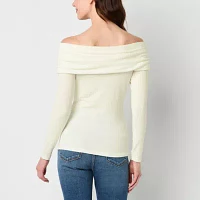 a.n.a Off The Shoulder Womens Long Sleeve Blouse