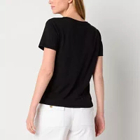 a.n.a Womens Crew Neck Short Sleeve T-Shirt