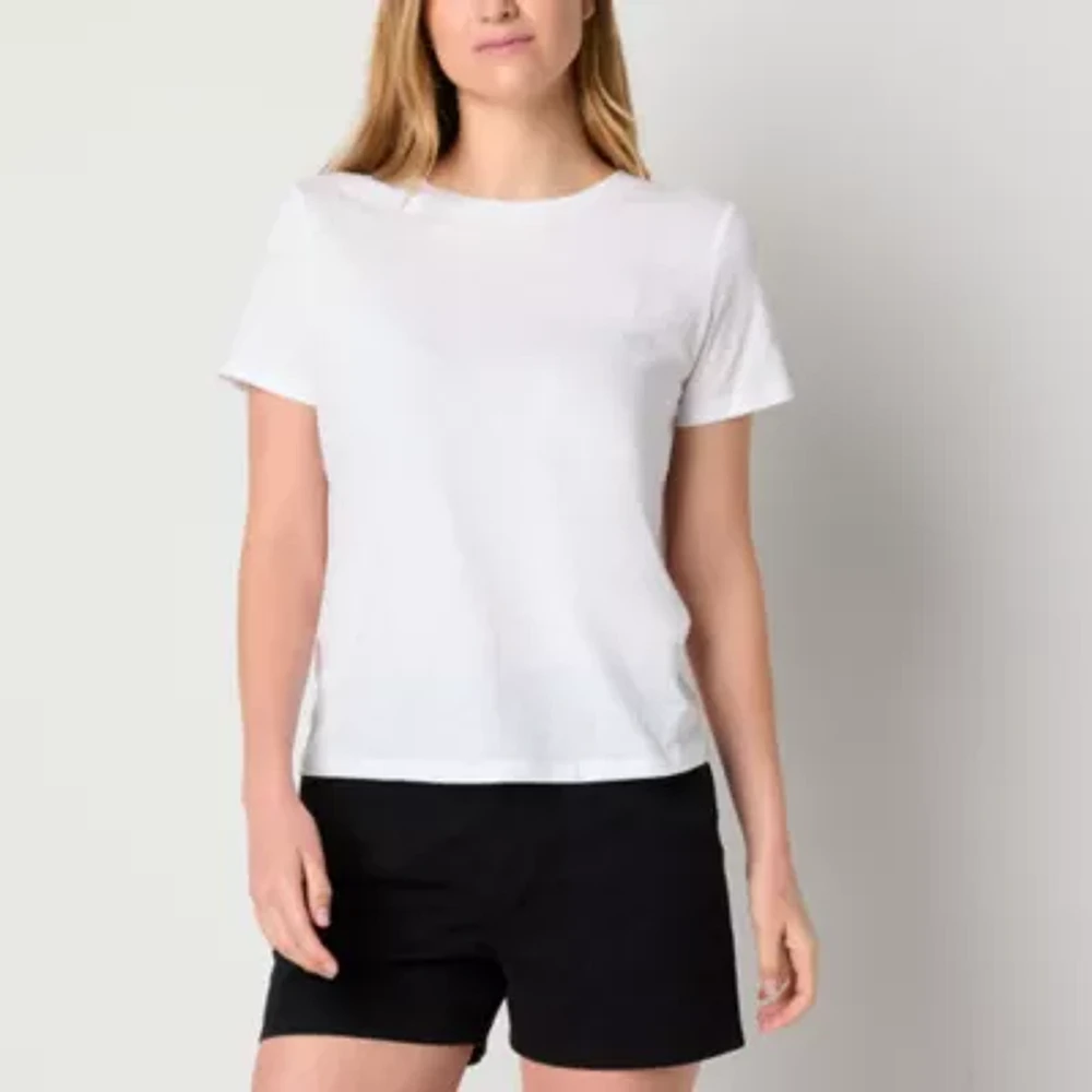 a.n.a Womens Crew Neck Short Sleeve T-Shirt