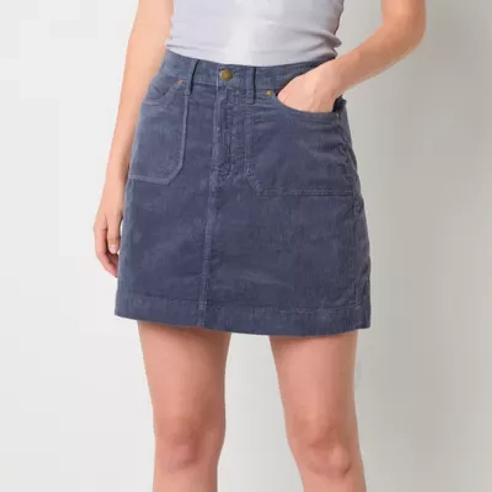 a.n.a Womens Corduroy Mini High Rise Skirt