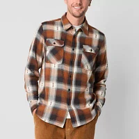 Frye and Co. Mens Regular Fit Dobby Twill Long Sleeve Button-Down Shirt