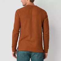 mutual weave Mens Crew Neck Long Sleeve Pocket T-Shirt