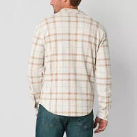 mutual weave Mens Regular Fit Long Sleeve Plaid Button-Down Shirt