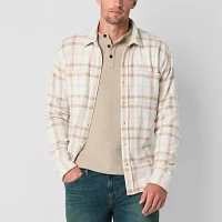 mutual weave Mens Regular Fit Long Sleeve Plaid Button-Down Shirt