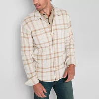 mutual weave Mens Regular Fit Long Sleeve Plaid Button-Down Shirt