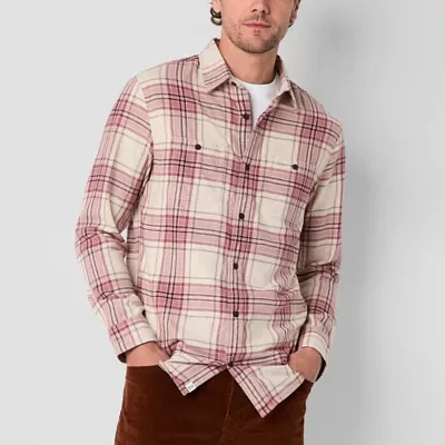 mutual weave Mens Regular Fit Long Sleeve Flannel Shirt