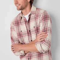 mutual weave Mens Regular Fit Long Sleeve Flannel Shirt