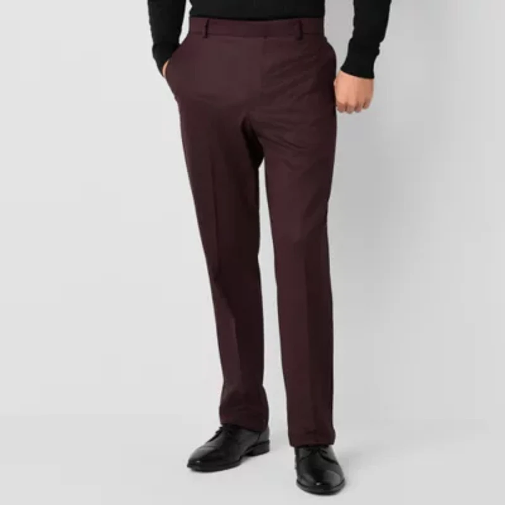 J. Ferrar Mens Slim Fit Flat Front Suit Pants