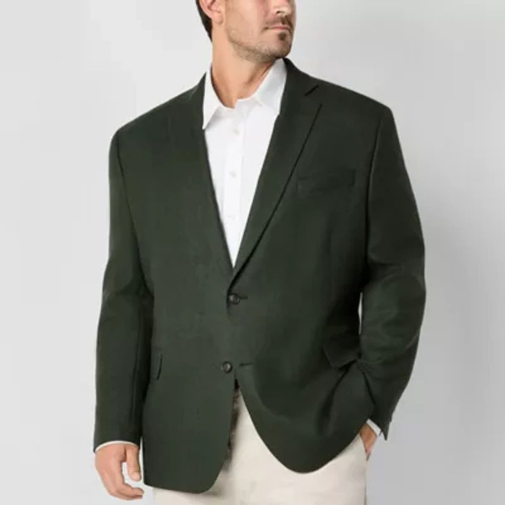 Stafford American Wool Mens Big and Tall Stretch Fabric Regular Fit Sport Coats