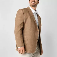 Stafford Mens Big and Tall Plaid Stretch Fabric Regular Fit Sport Coat