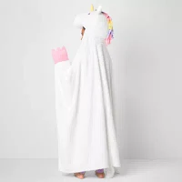 Under the Stars Kids Unicorn Hooded Throw