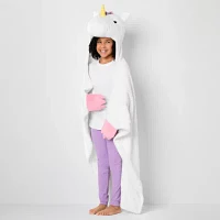 Under the Stars Kids Unicorn Hooded Throw