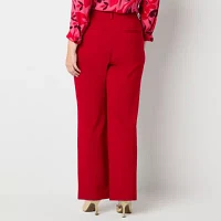 Liz Claiborne-Plus Emma Tailored Classic Fit Flare Trouser